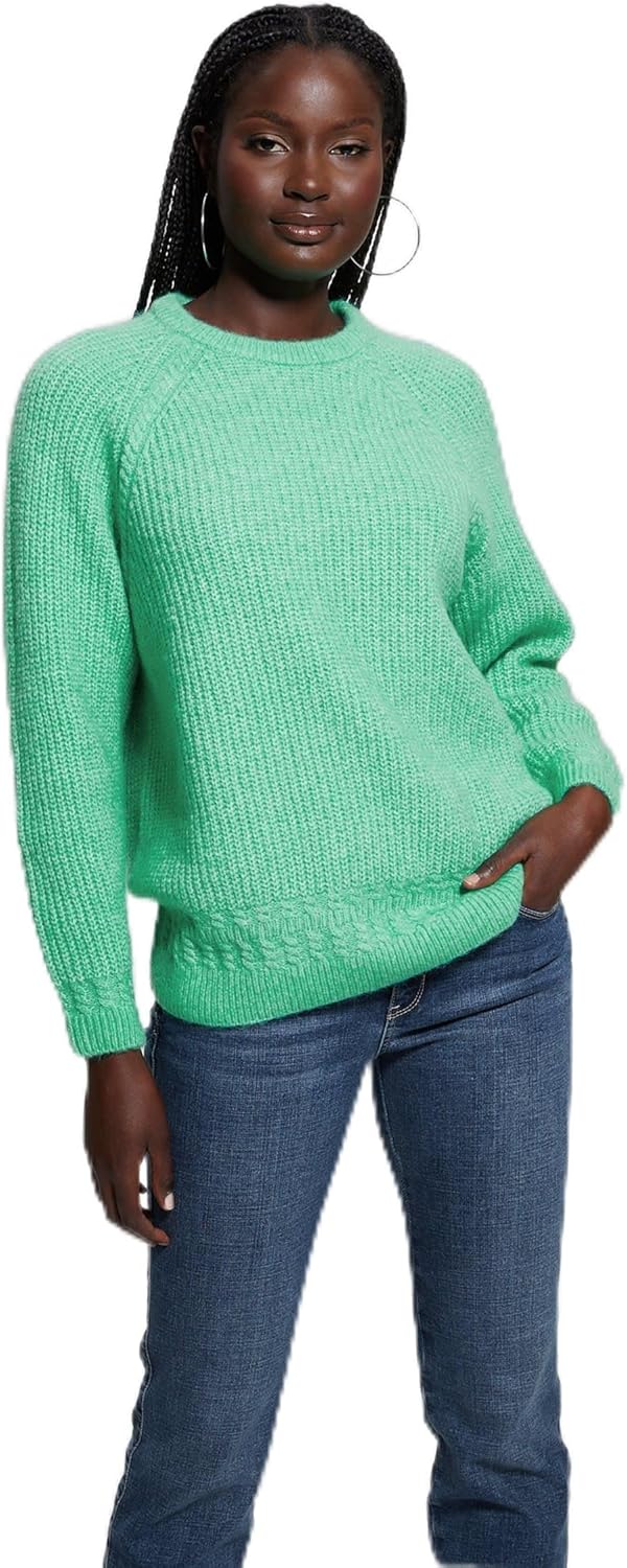 

Свитер GUESS Margot с кабельной вязкой, Sea Glass Green