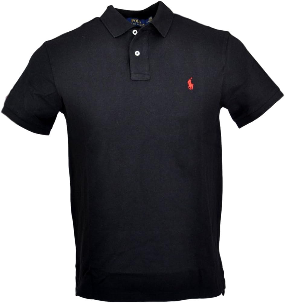 

Polo Ralph Lauren мужская поло Slim Fit из хлопкового пике, Black, Черный, Polo Ralph Lauren мужская поло Slim Fit из хлопкового пике, Black