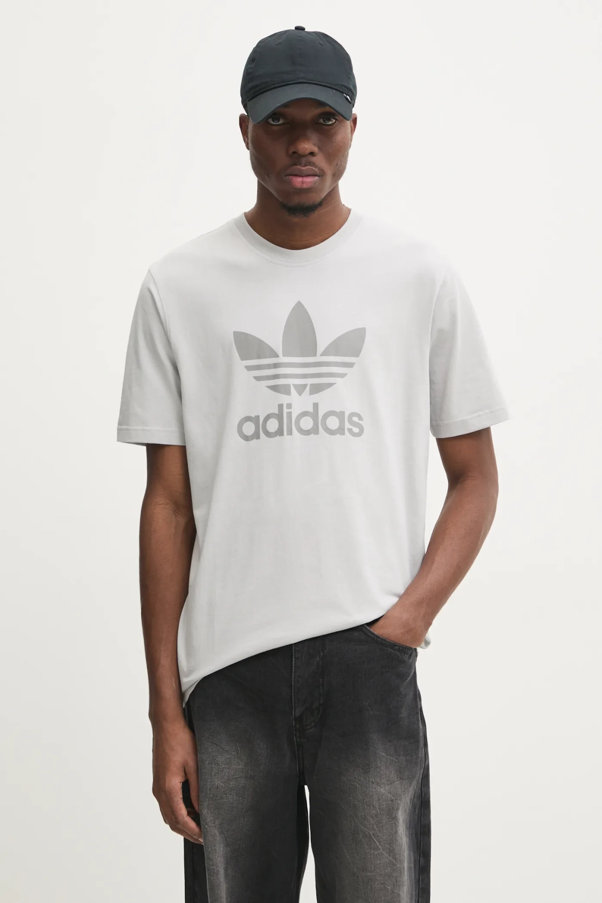 

TREFOIL T-SHIRT хлопковая футболка adidas Originals, серый