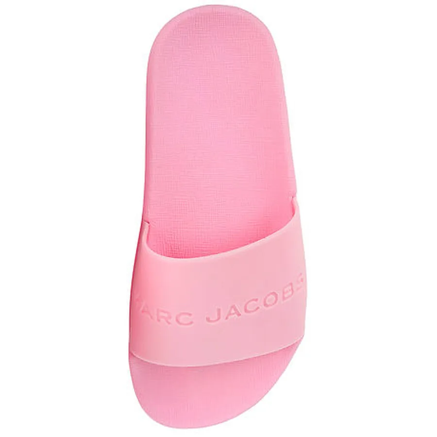Детские шлепанцы Marc Jacobs с тисненным логотипом Aqua Little Marc Jacobs, розовый — фото 2