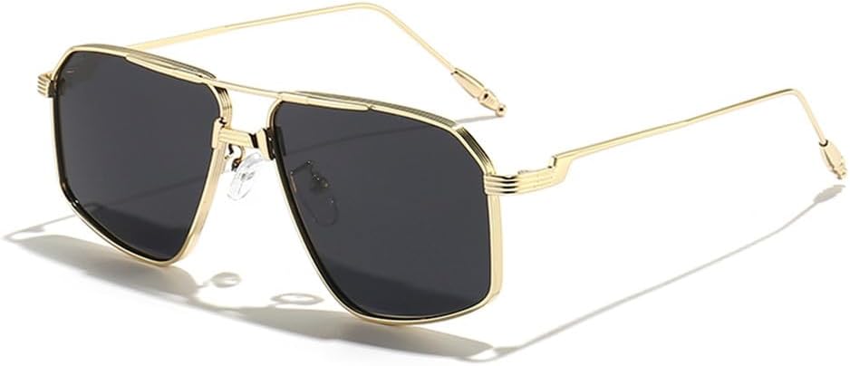 

Металлические солнцезащитные очки для мужчин, градиентные солнцезащитные очки с двойным лучом, женские солнцезащитные очки с защитой от УФ-излучения UV400 HCPIHF, C01 Gold Black