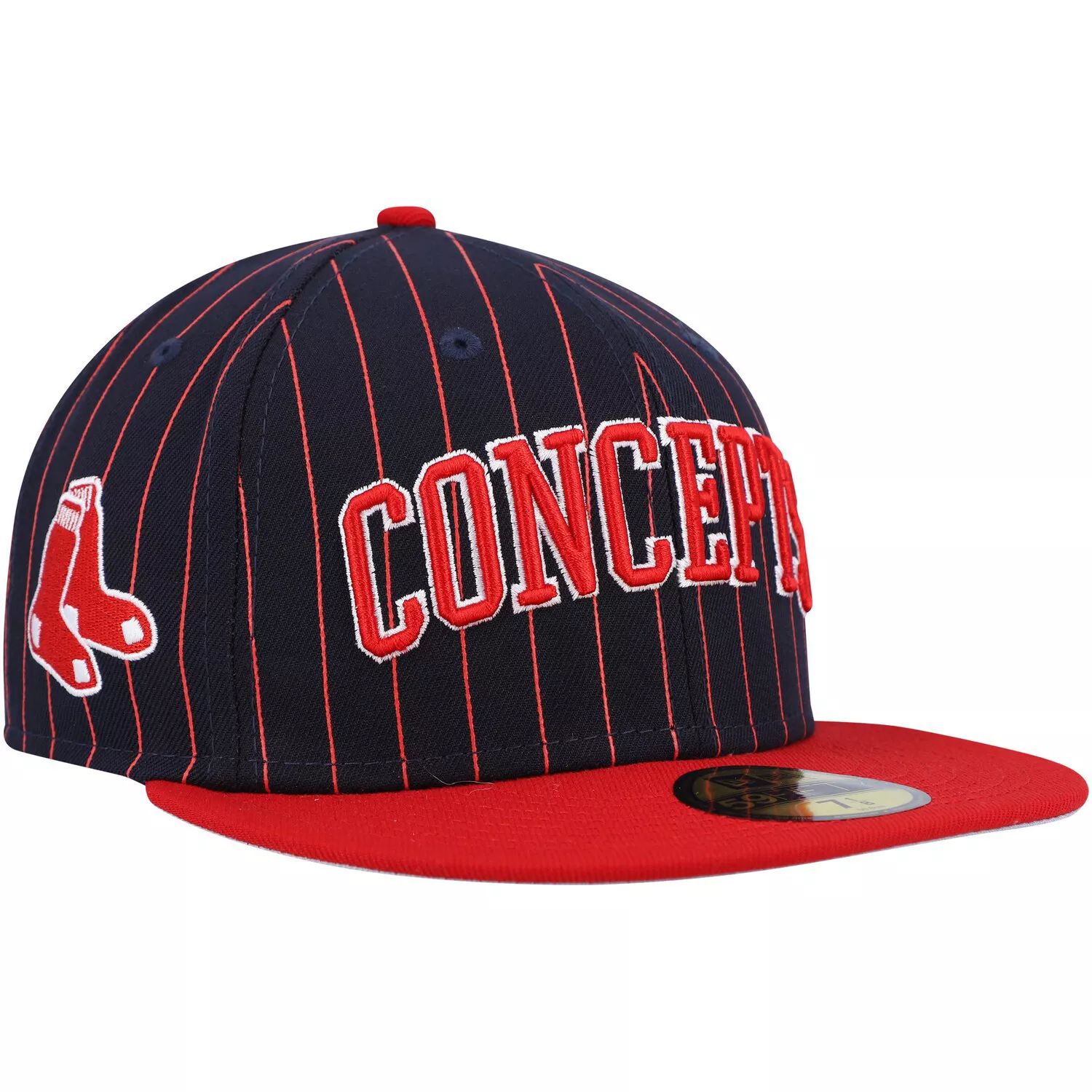 

Мужская приталенная шляпа New Era Navy Boston Red Sox Concepts в тонкую полоску 59FIFTY