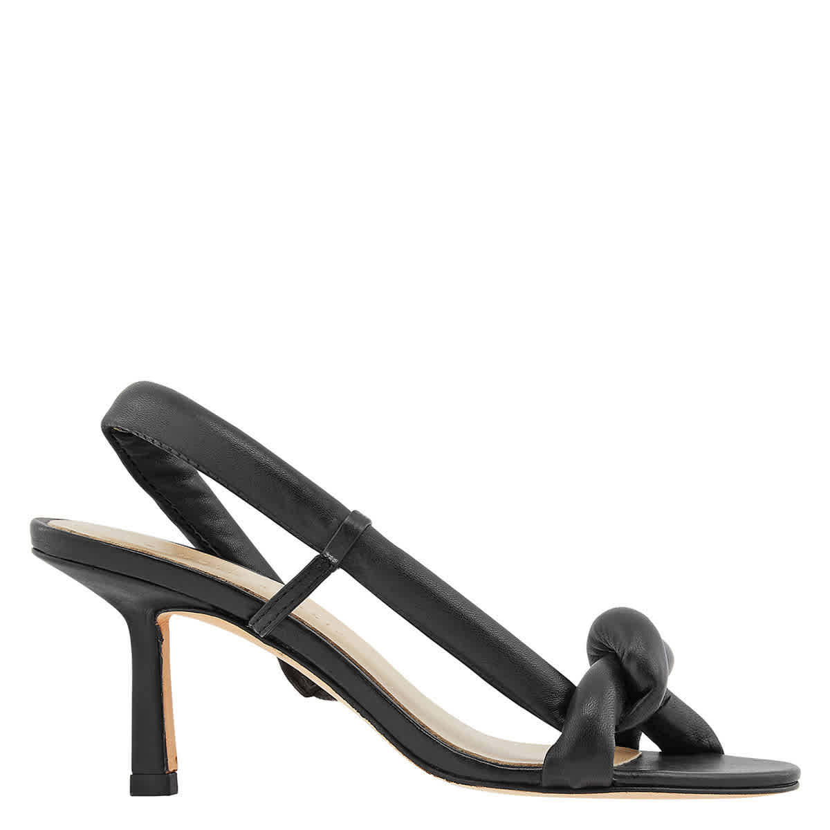 Женские черные трубчатые плетеные сандалии на каблуке, Brand Size 35 (US Size 5) Studio Amelia