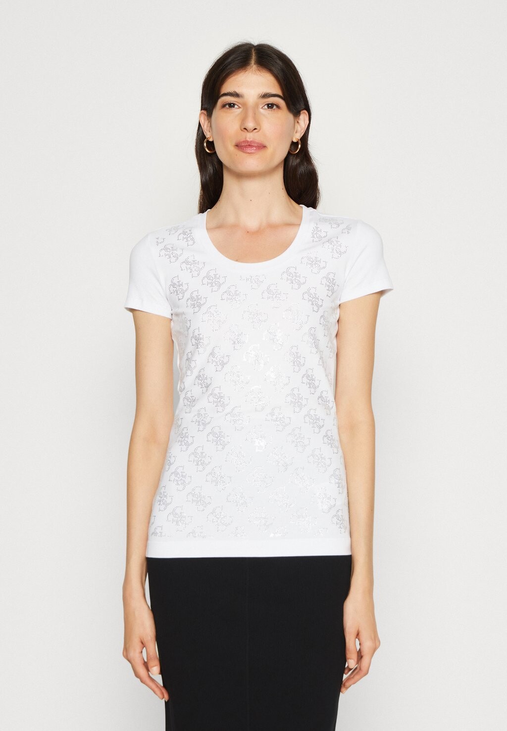 

Футболка с принтом Ss Vn 4G Allover Guess, цвет pure white