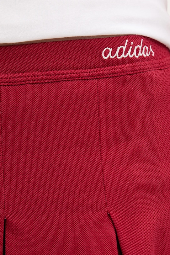 Хлопковая юбка Adidas, красный — фото 4