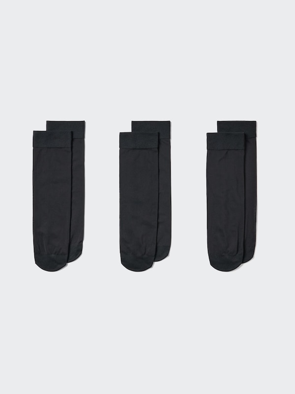 

Полупрозрачные носки средней длины (3 пары) Uniqlo, 09 black