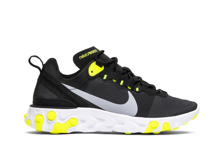 

Кроссовки Nike Wmns React Element 55 'Black Volt', черный