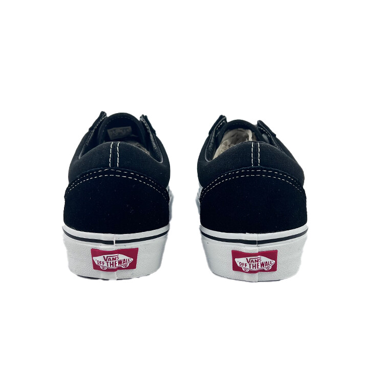 Кроссовки Vans Old Skool Skateboarding Shoes Unisex Low-top Black, черный/белый — фото 3