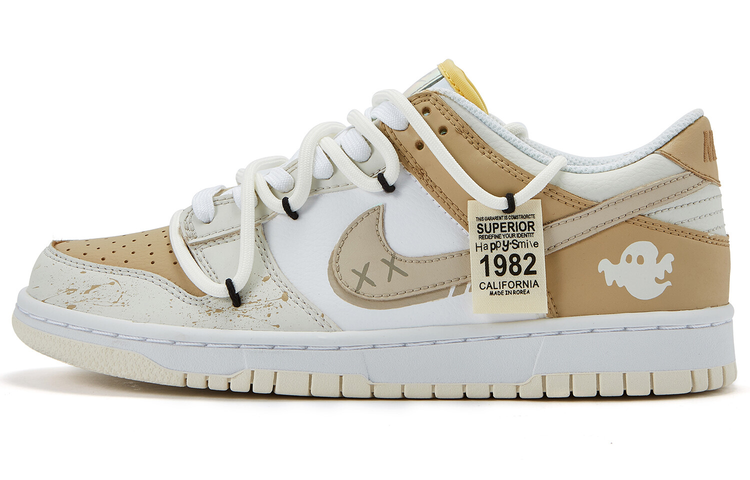 

Кроссовки Nike Dunk Skateboard Shoes Women's Low-Top Yellow White