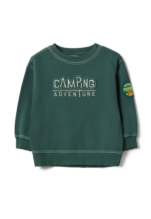 Свободный крой, толстовка с вышивкой Ovs, Dark Green