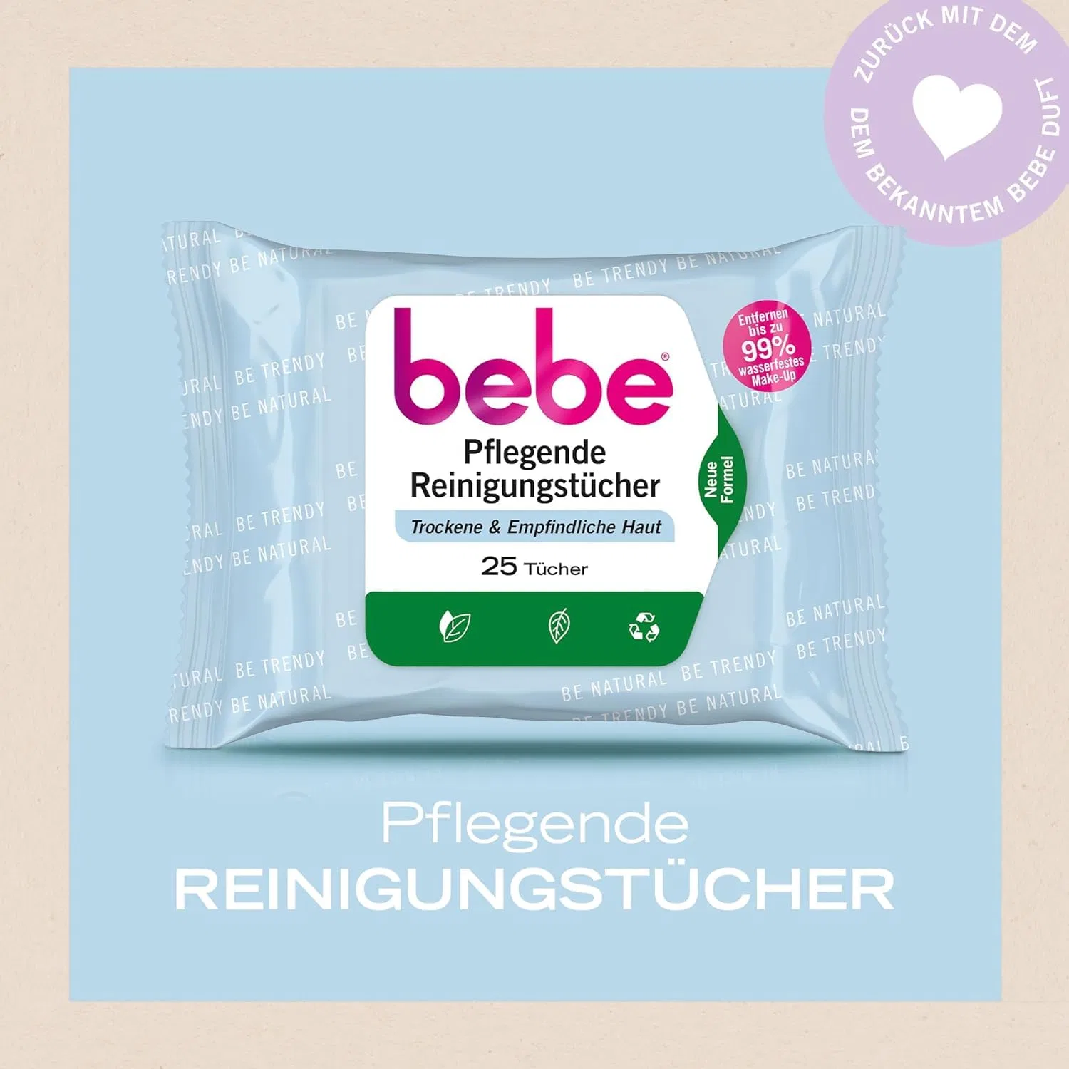 Мицеллярная вода Bebe — Питательные очищающие салфетки с кокосовой водой, 6 упаковок по — фото 2