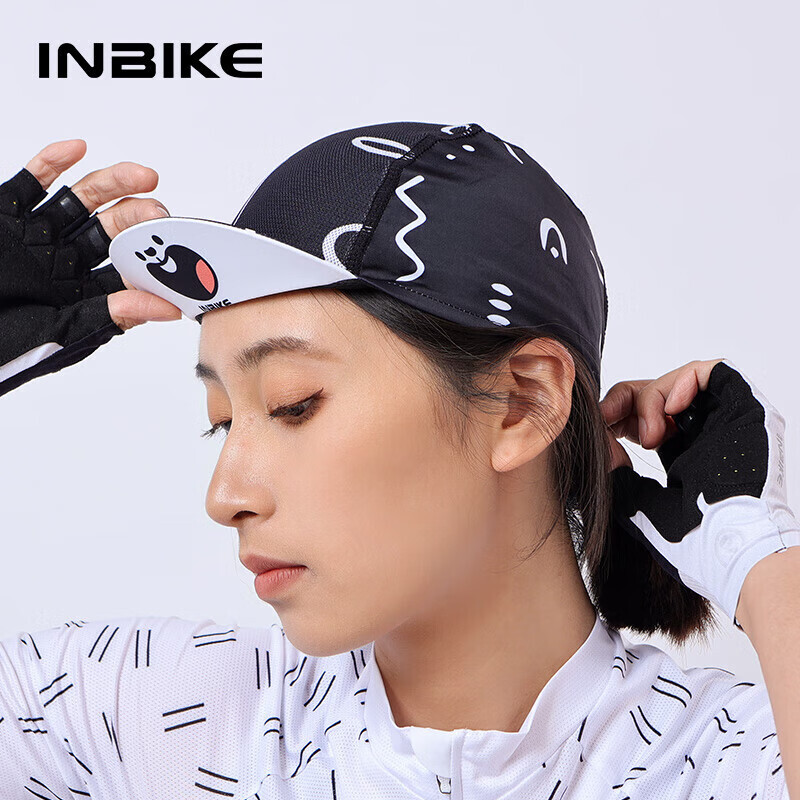 

INBIKE маленькая тканевая шапка для езды на велосипеде, дышащая, быстросохнущая, впитывающая пот, солнцезащитная шапка с подкладкой для мужчин и женщин, оборудование для велоспорта на открытом воздухе, матовый черный