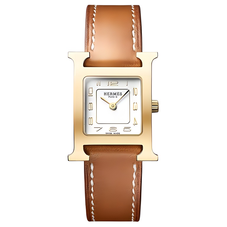 

HERMES Часы Wrist Watch Quartz Movement Cow Leather Strap 25*25mm White Dial Women's Watch, White Dial