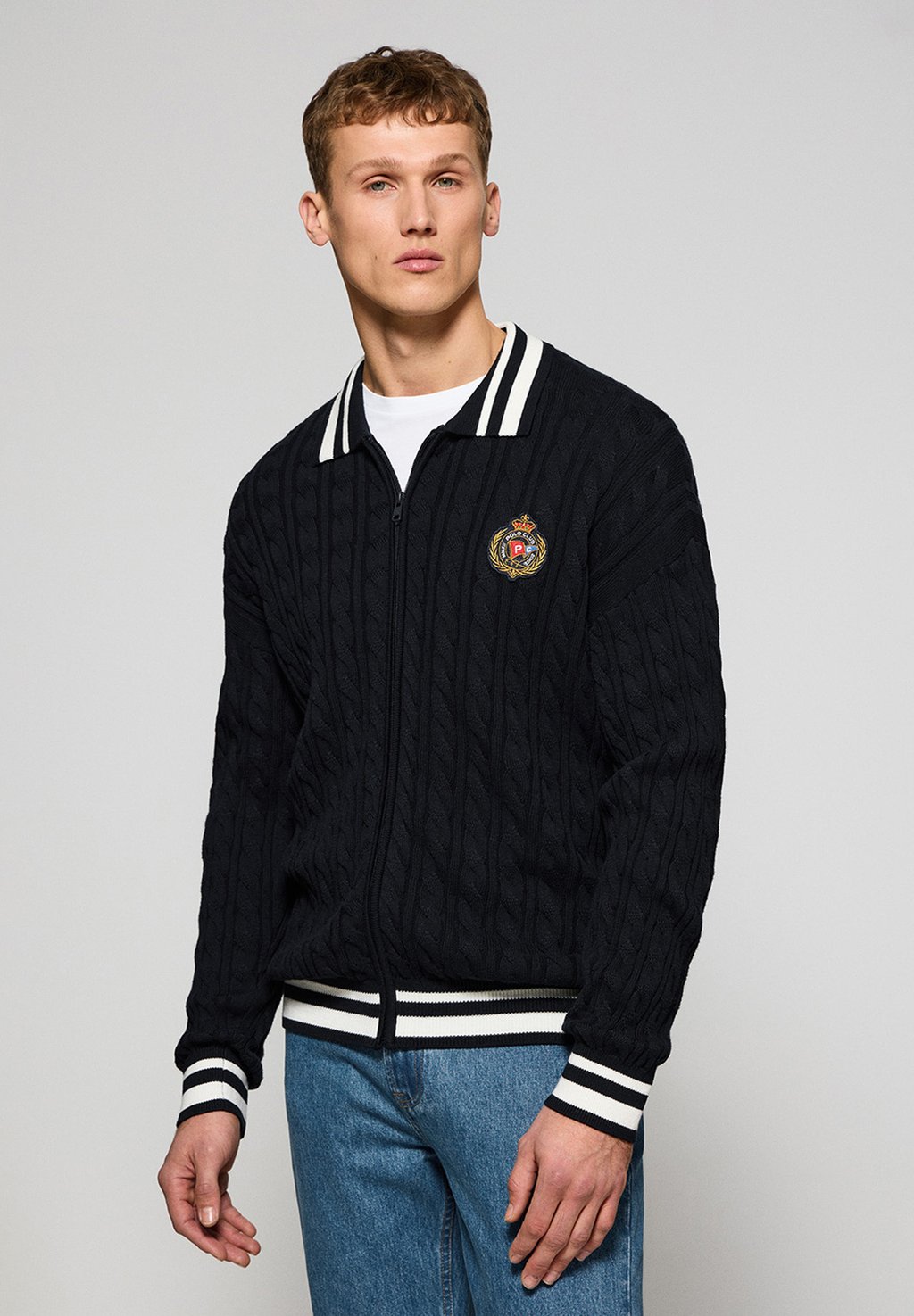 

Кардиган ZIPPERED REGULAR FITSHIP NAUTIC Polo Club, синий