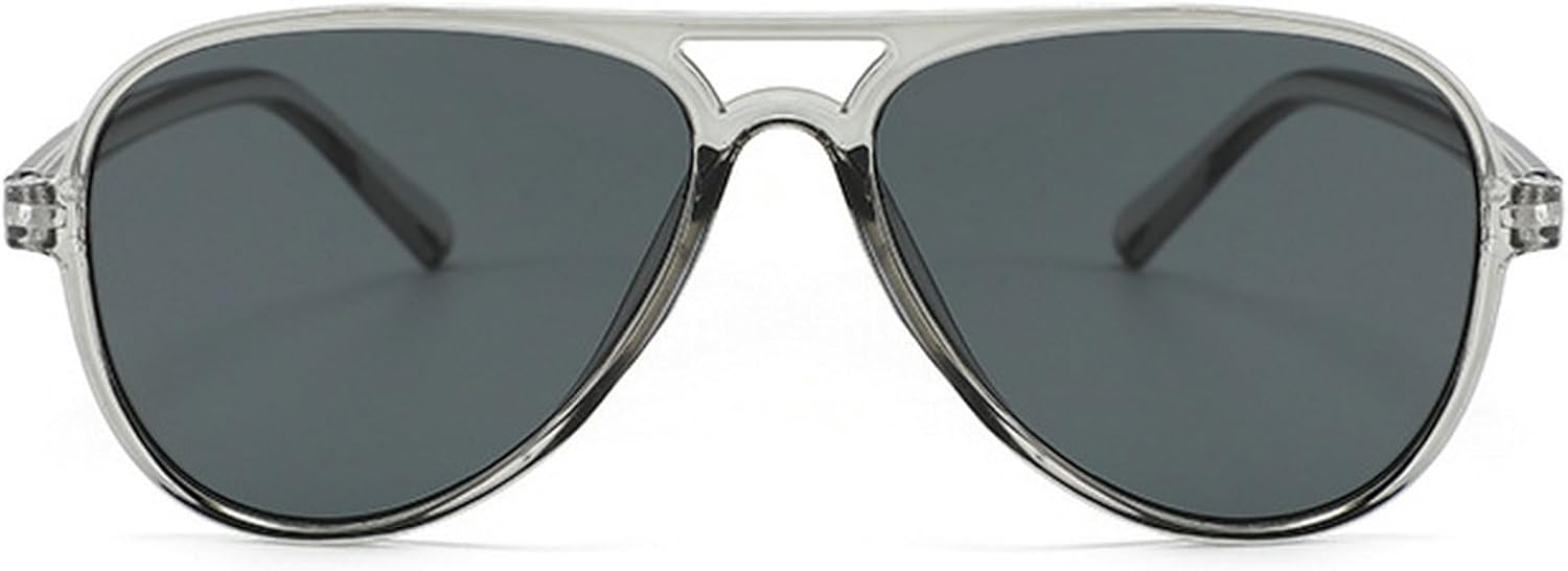 

Ретро-солнцезащитные очки-пилот для женщин и мужчин, с двойной перемычкой, в стиле 70-х, большие солнцезащитные очки с защитой от УФ-излучения, женские очки 2025 года mincl, C4