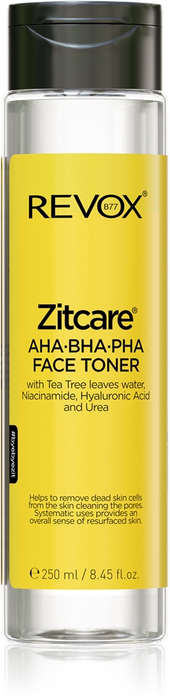 

Мягкий очищающий тоник для лица Zitcare AHA BHA PHA Active Revox B77, 250 мл