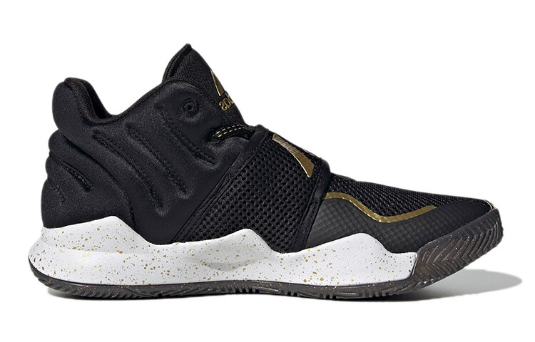 Баскетбольные кроссовки Deep Threat Kids GS Low-top Black/Gold Adidas — фото 2