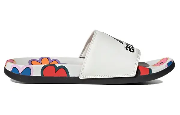 Тапочки adilette комфорт слайды Adidas, белый — фото 3
