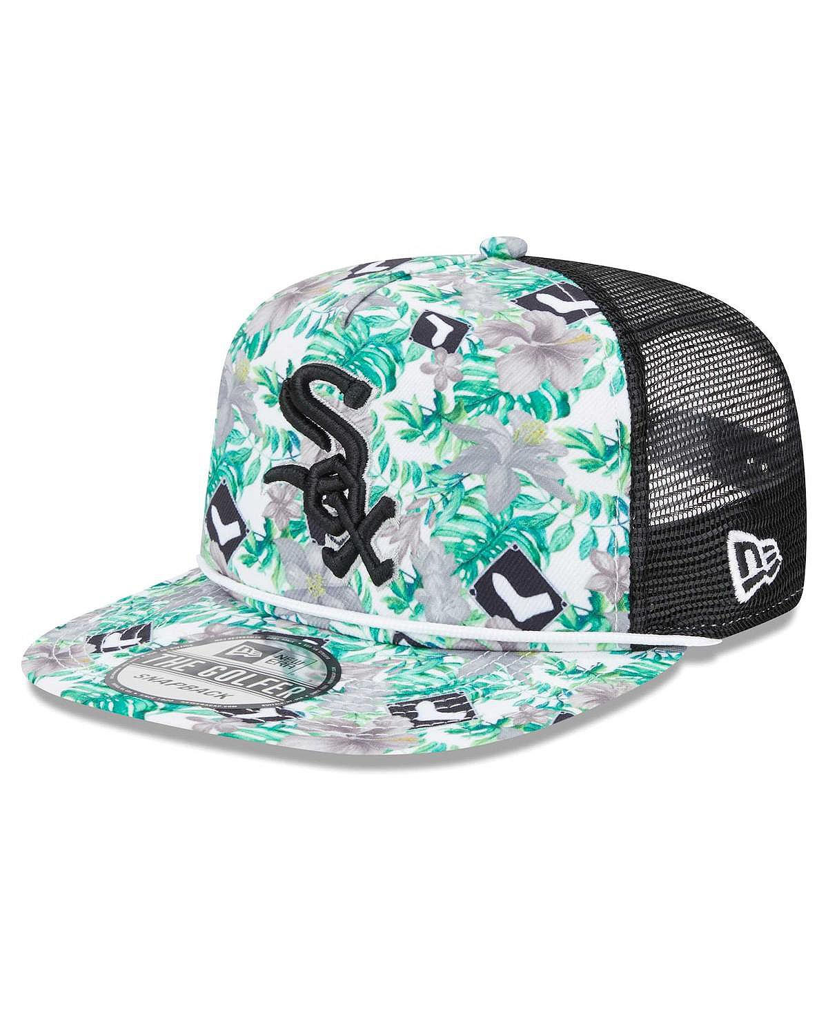 

Мужская кепка Snapback для гольфиста Chicago White Sox Tropic с цветочным принтом New Era