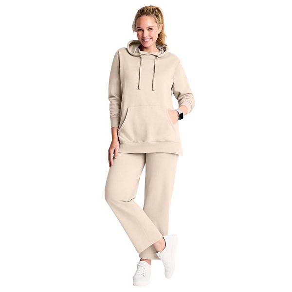 

Флисовая худи с карманом Plus size Woman Within, Oatmeal, Серый, Флисовая худи с карманом Plus size Woman Within, Oatmeal