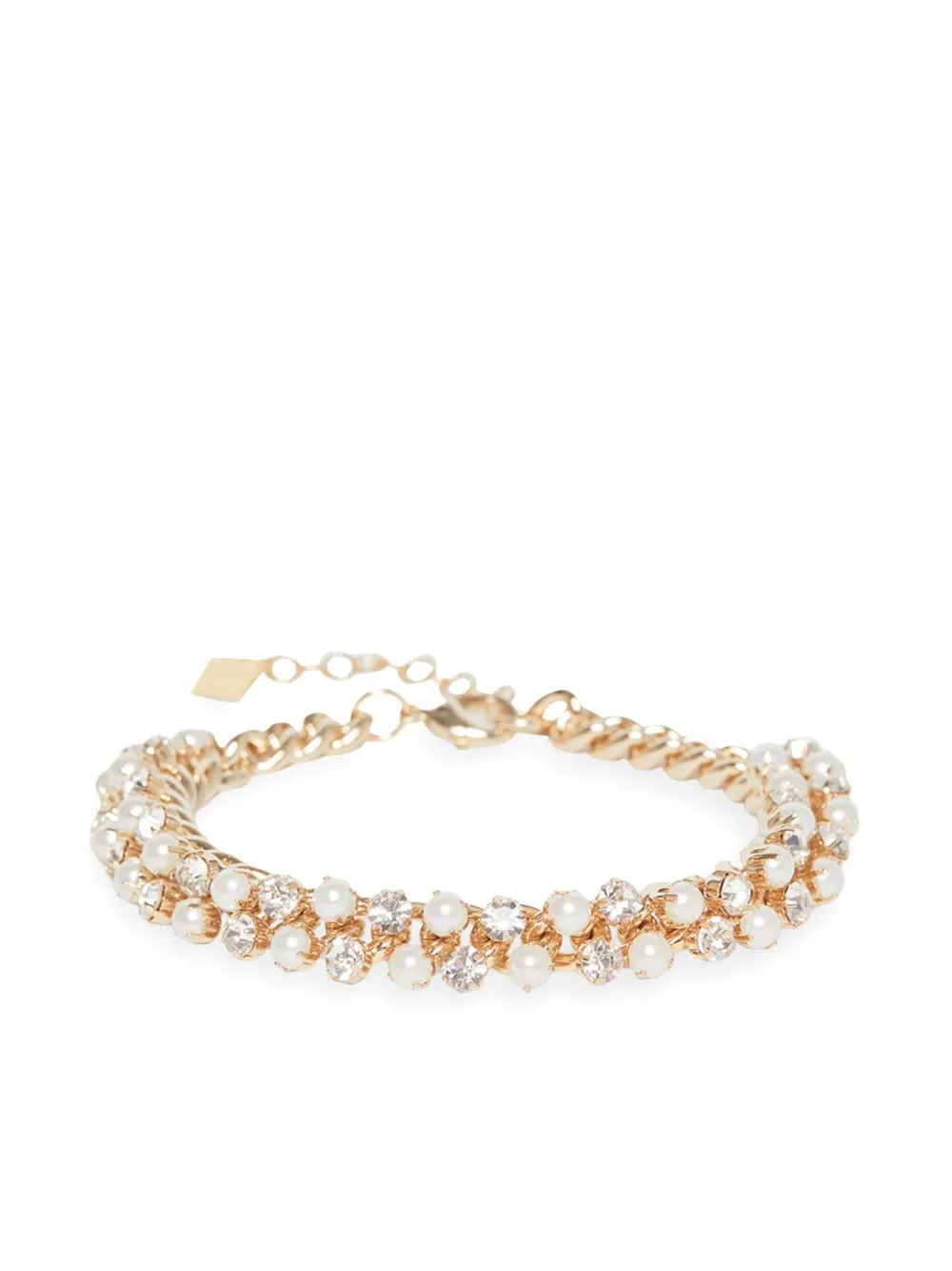 

Браслет с искусственным жемчугом и кристаллами Rosantica, золотой