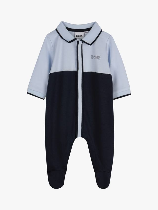 

Двухцветный комбинезон для сна с логотипом boss baby HUGO BOSS, темно-синий/разноцветный