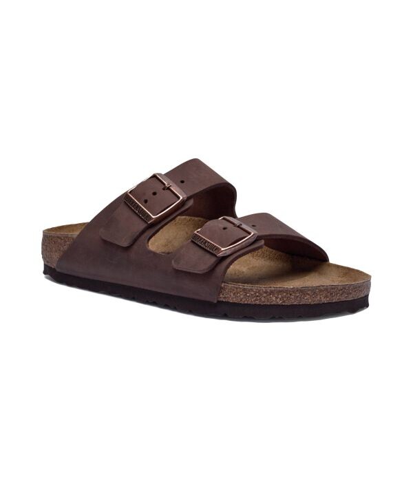 Сандалии женские Birkenstock Аризона кожаные, коричневый