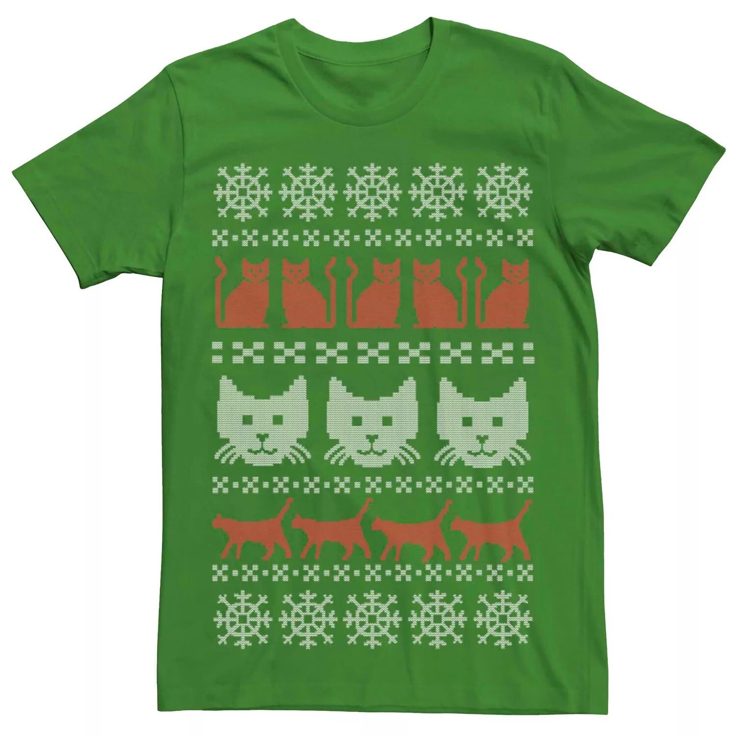

Мужская футболка с рисунком Cat Ugly Christmas Style Licensed Character