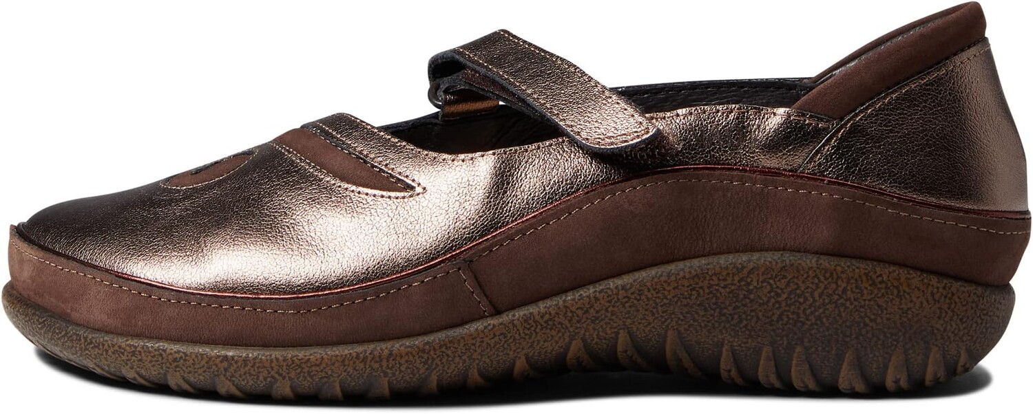 Балетки Matai Naot, цвет Radiant Copper Leather/Coffee Bean Nubuck — фото 4