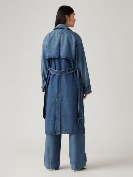 Длинное тренч Levi's, Dark Indigo - Flat Finish — фото 2