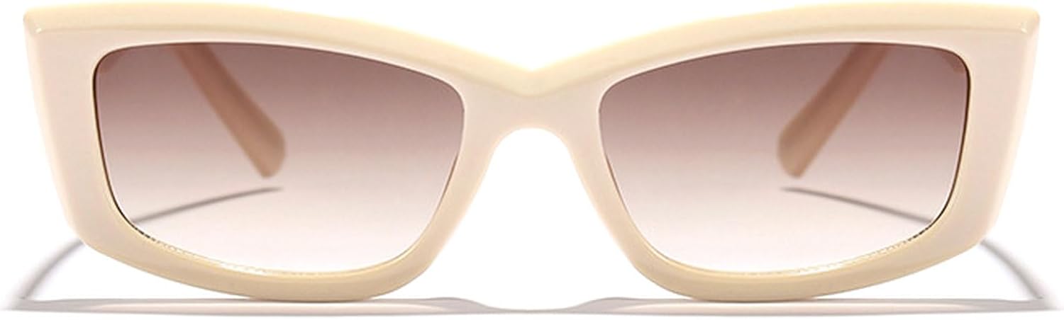 

Модные солнцезащитные очки «кошачий глаз» для женщин, зелено-коричневые солнцезащитные очки для женщин, тренды Y2K, очки с защитой от УФ-излучения UV400 mincl, Beige Brown