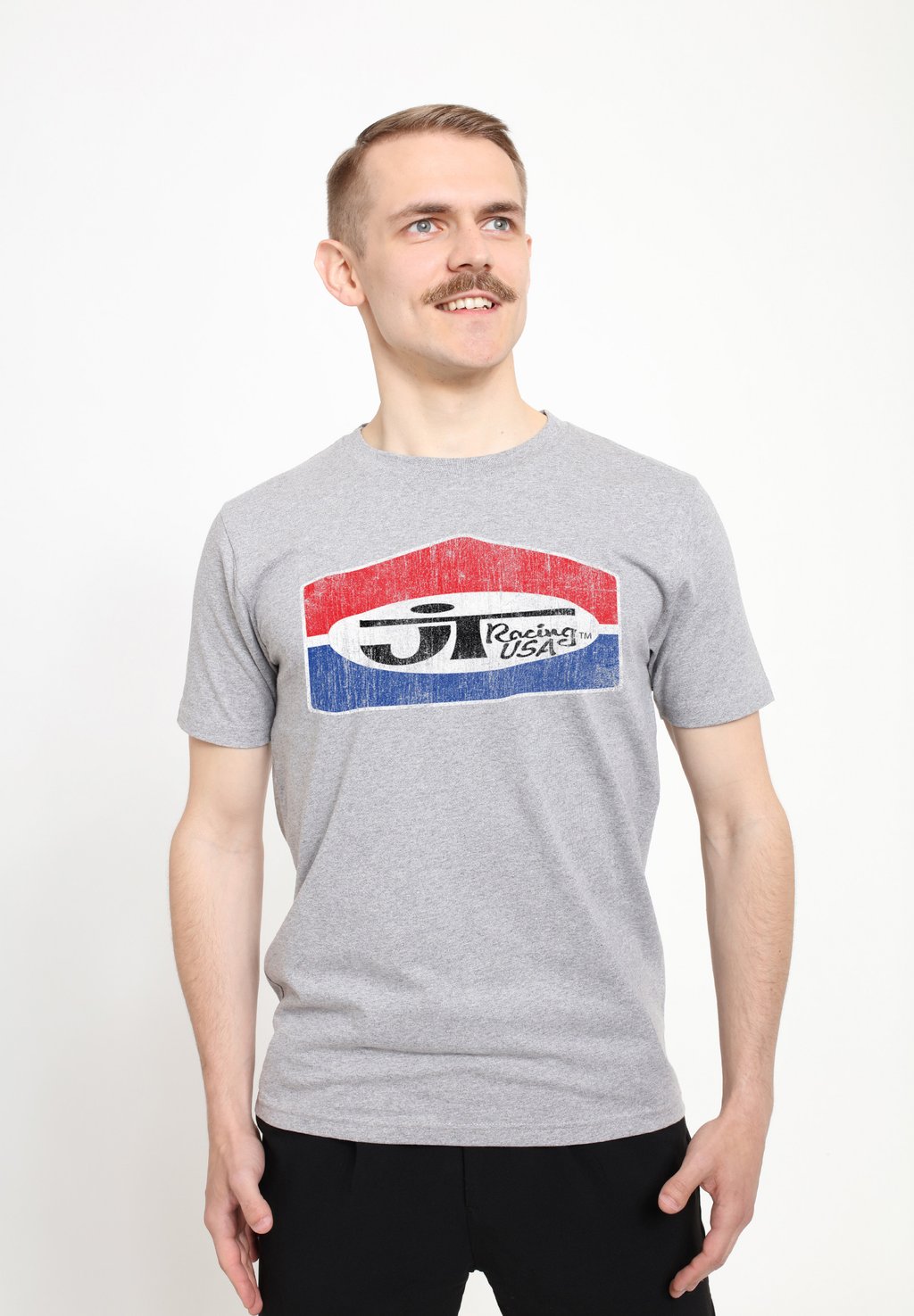 

Футболка с принтом JT RACING FADING CLASSIC LOGO Henry Tiger, цвет Heather Grey