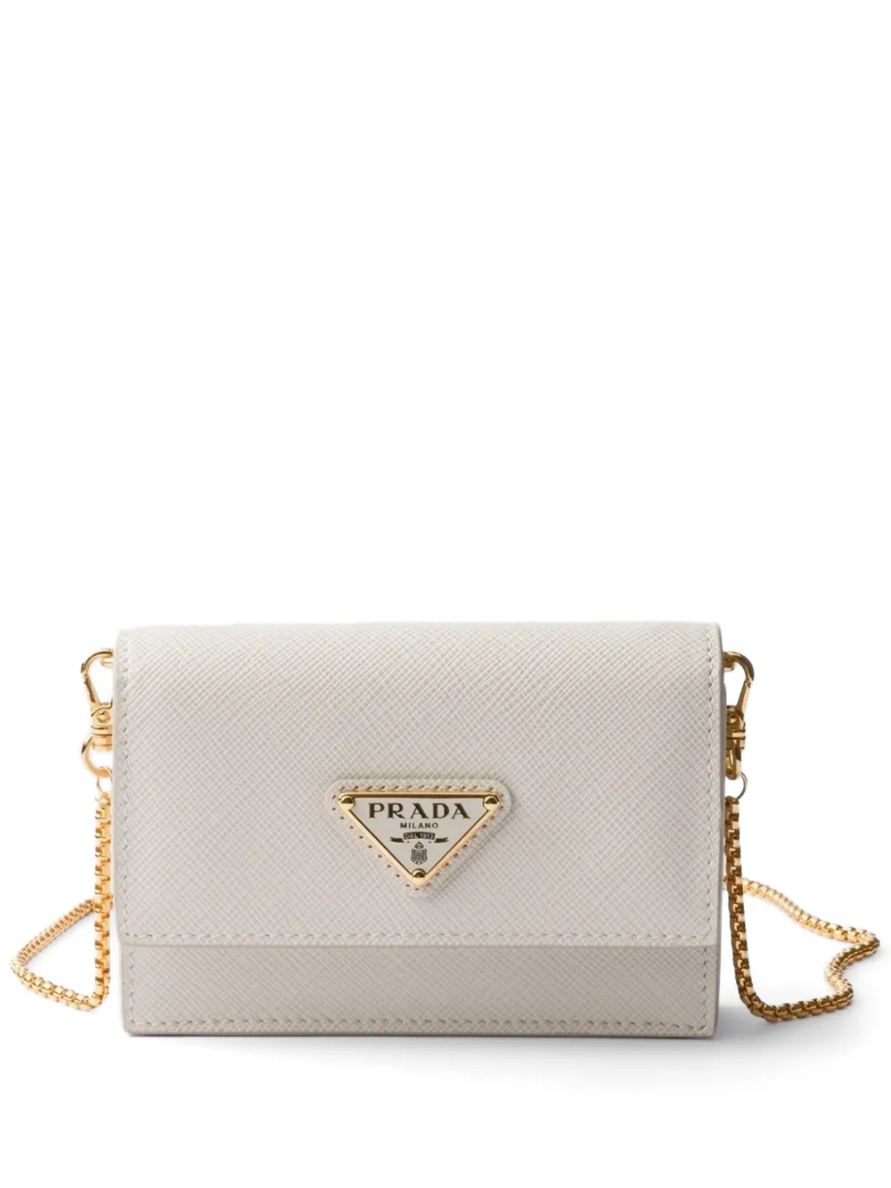 

Кошелек из сафьяновой кожи Prada, белый