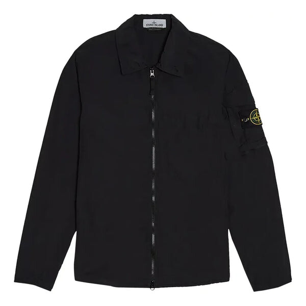 

Куртка naslan light overshirt 'black' Stone Island, черный