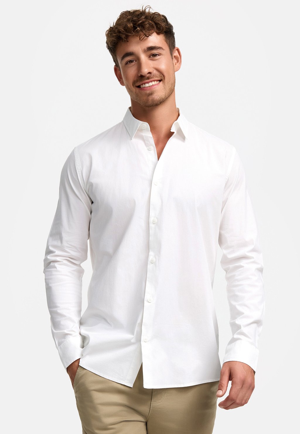

Рубашка LANGARM INKAMBY INDICODE JEANS, слоновая кость