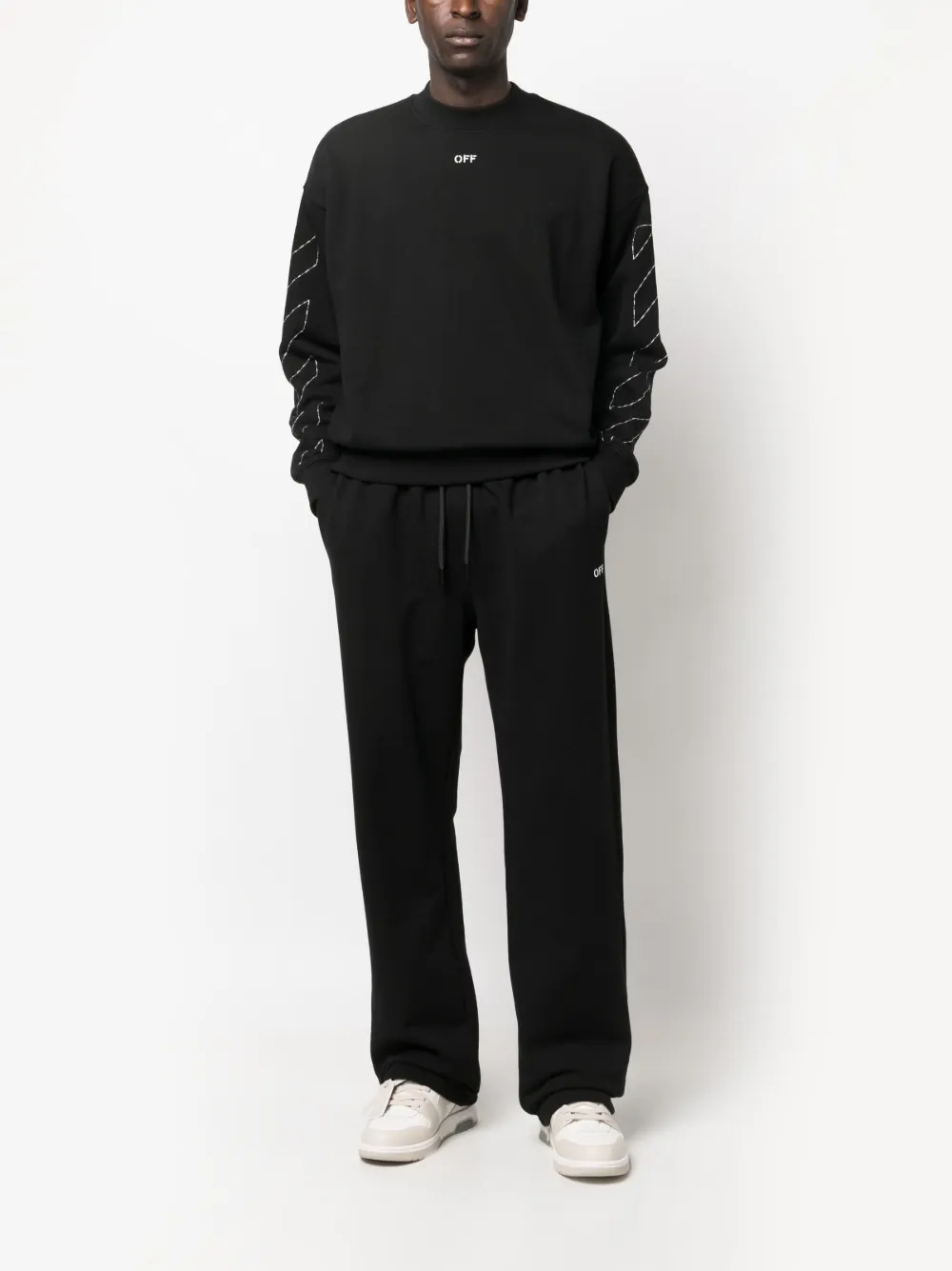 Спортивные брюки с вышивкой Diag OFF-WHITE, черный — фото 2