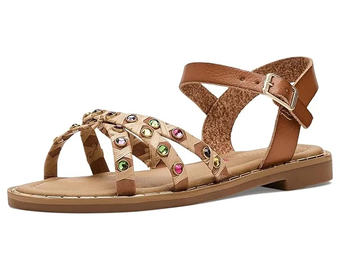 Сандалии с мульти-гемами Steve Madden Kids, Cognac Multi — фото 2