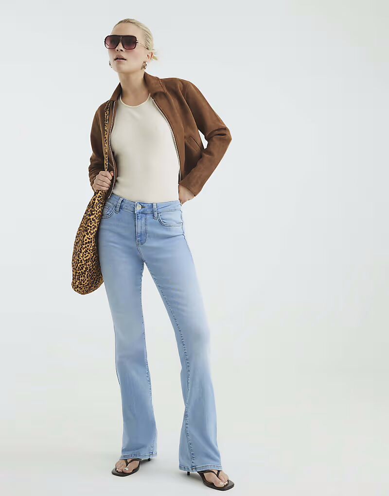

Джинсы River Island Bootcut средней посадки из денима - светлые