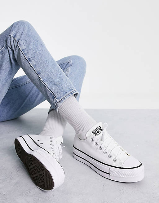 

Белые кроссовки на платформе Converse Chuck Taylor Lift Ox, Белый, Белые кроссовки на платформе Converse Chuck Taylor Lift Ox