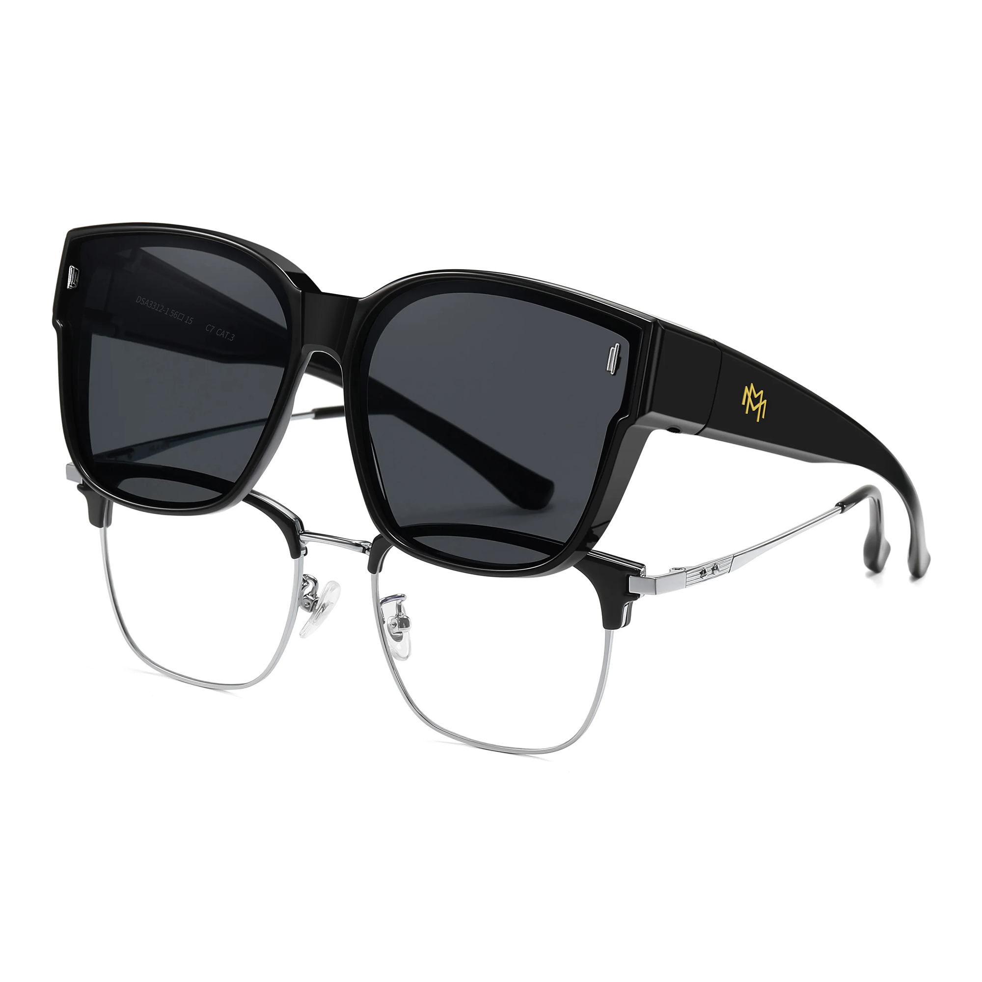 

Disney Унисекс квадратные солнцезащитные очки TR90 черные, Classic Black Frame[Same Style As Celebrity Black]