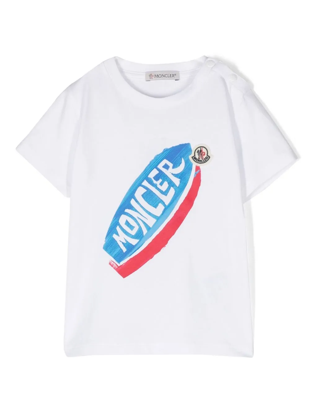 

Футболка с принтом Moncler Enfant, белый