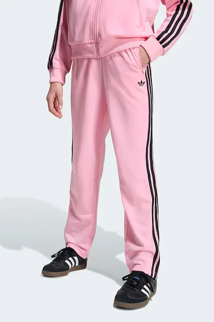 Спортивные штаны детские флисовые Adidas Originals, розовый — фото 4