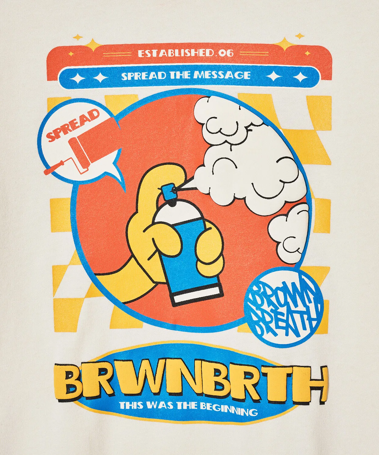 Детская футболка с длинным рукавом Beginning от Brownbreath Kids, кремовая — фото 4