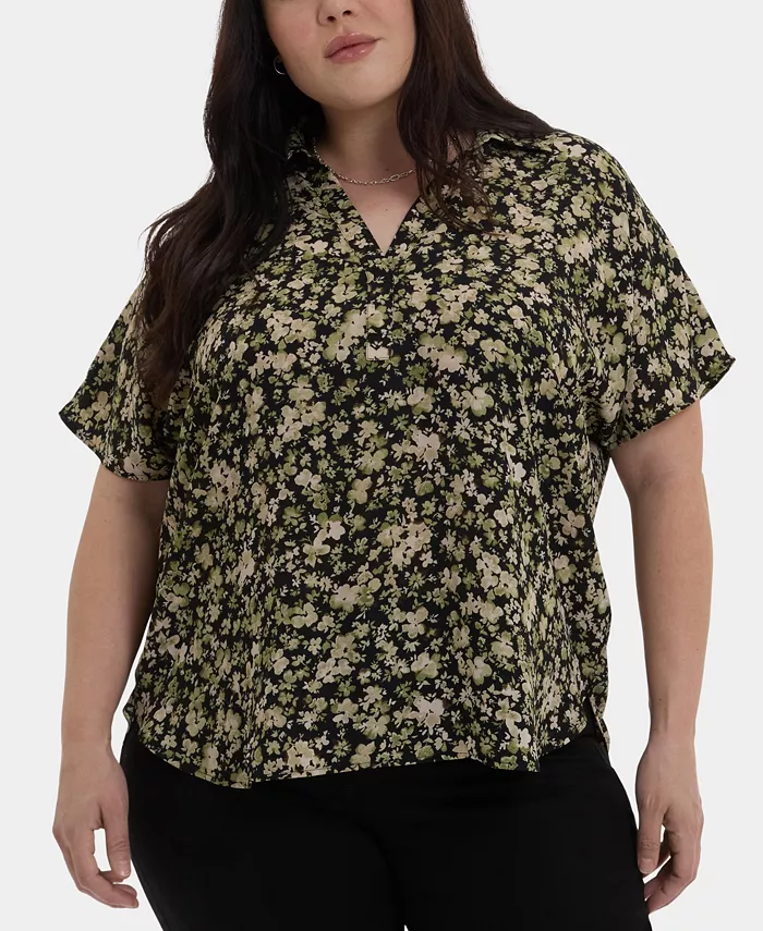 

Пуловер с короткими рукавами размера плюс Бекки NYDJ, мультиколор