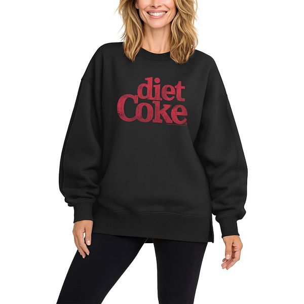 

Женский оверсайз флисовый свитшот с принтом diet coke Licensed Character, Black