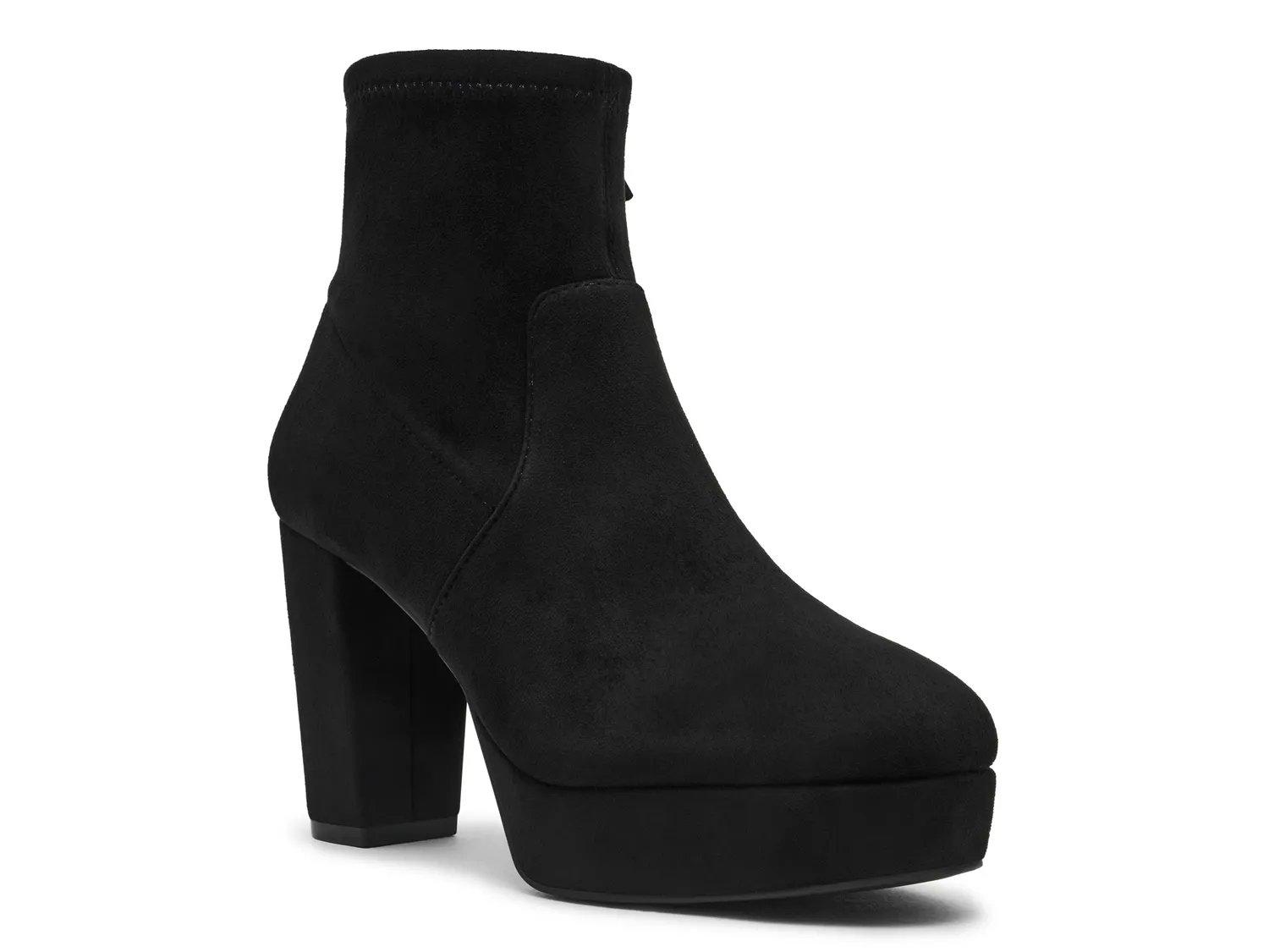 Ботинки Anne Klein Volt Platform Bootie, Black Faux Suede