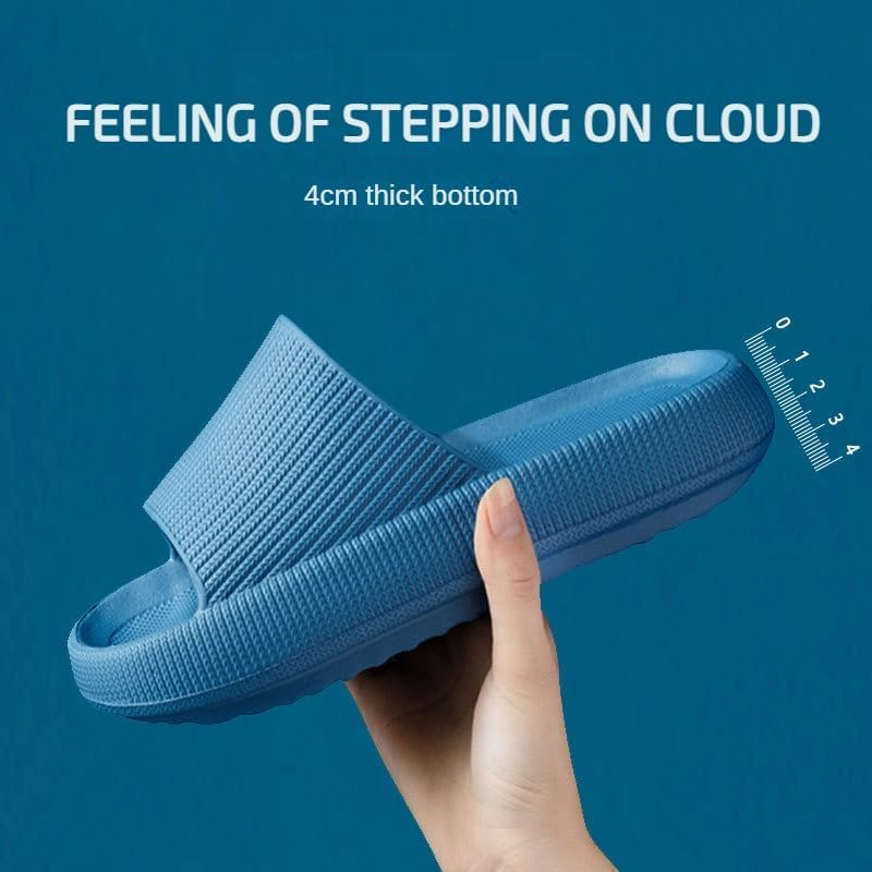 Тапочки Geerta Cloud для женщин и мужчин, для дома и подушки, Cloudies, для ванной и душа, сандалии, максимальный комфорт, легкие, с толстой подошвой, противоскользящие, легко чистятся, черный — фото 2