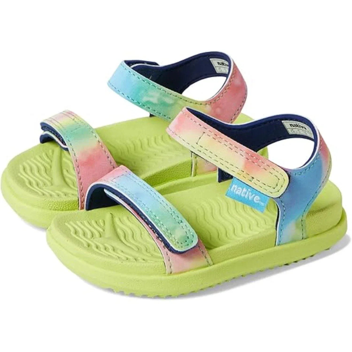 Детские сандалии Native Shoes Charley Sandal Celery Green Sugarlite Tie Dye Print ZOGG2351