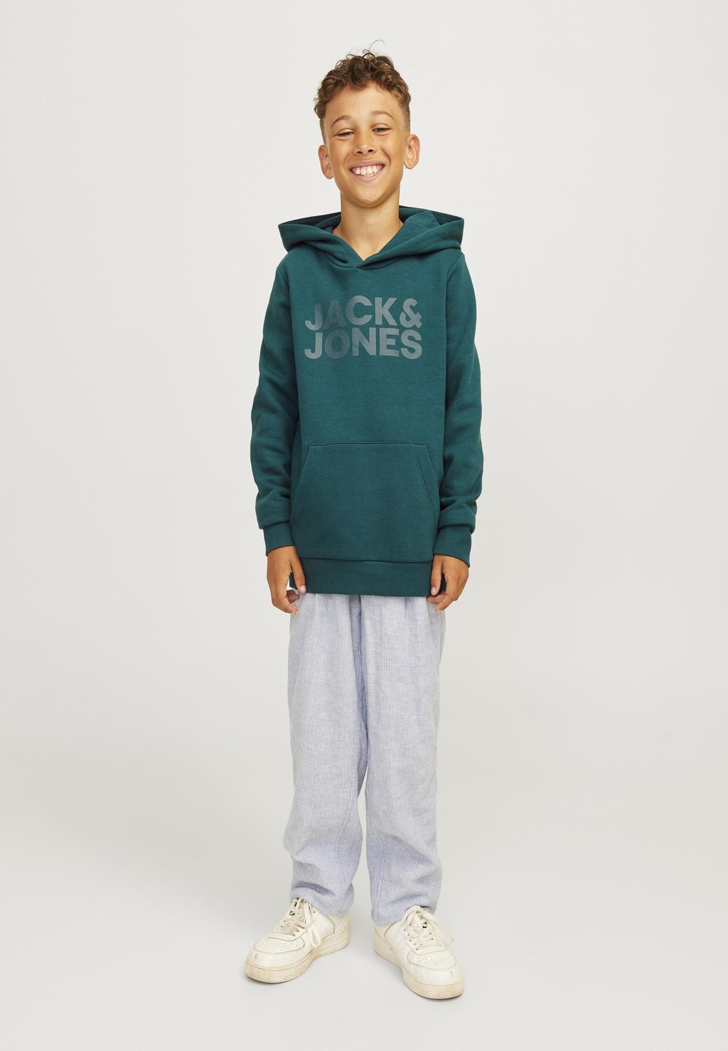 

Толстовка JJECORP LOGO con cappuccio Jack & Jones Junior, цвет Deep Teal