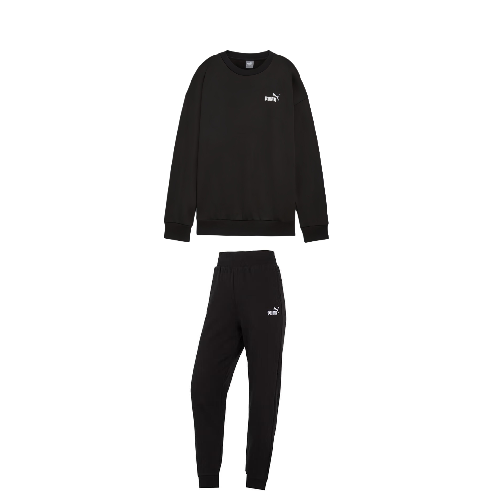 

PUMA Спортивный костюм женский комплект черный топ+черные брюки